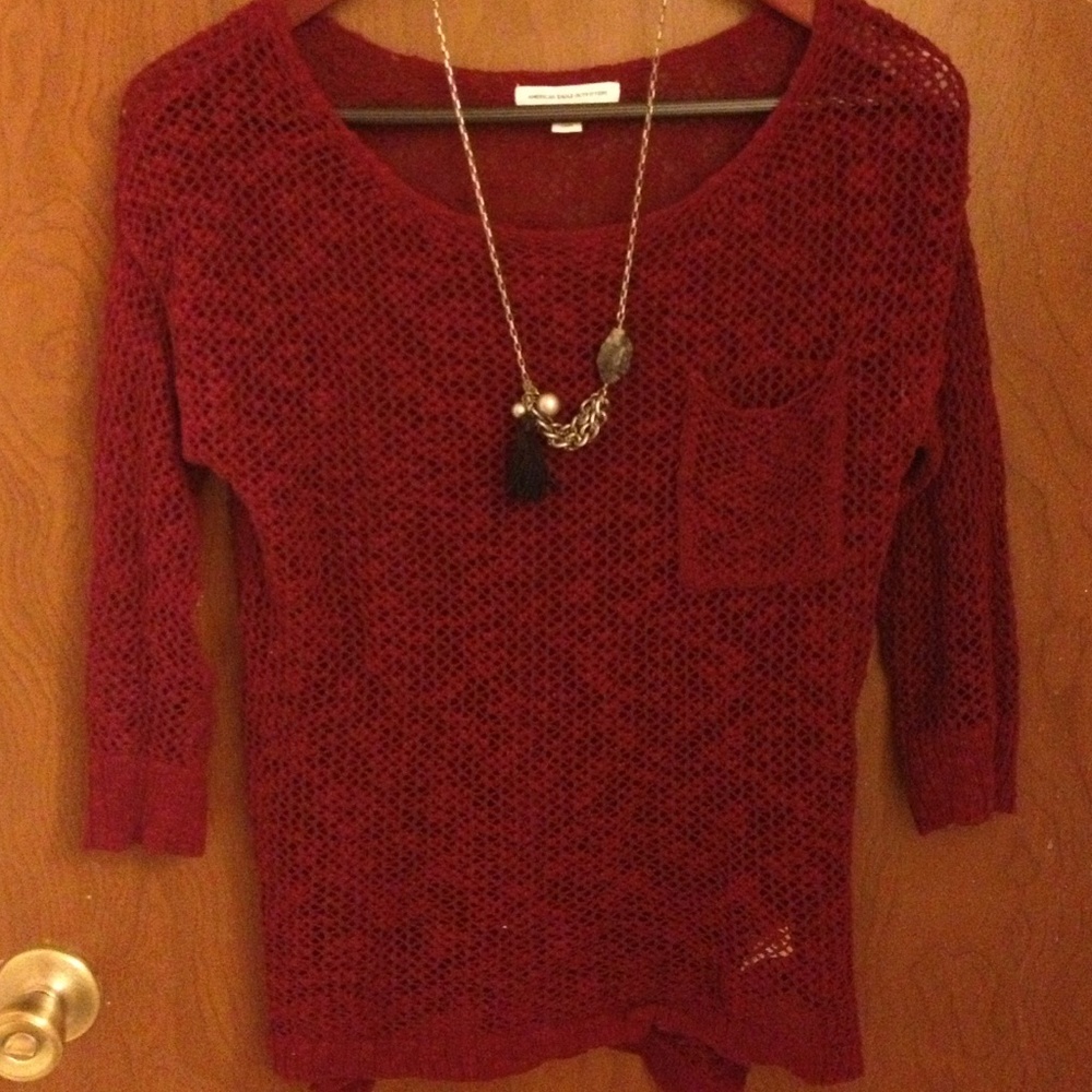 Retro AEO Wine Sweater